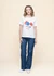 T-shirt en coton bio | blanc "blurry flower ida tee - white" - Thinking Mu